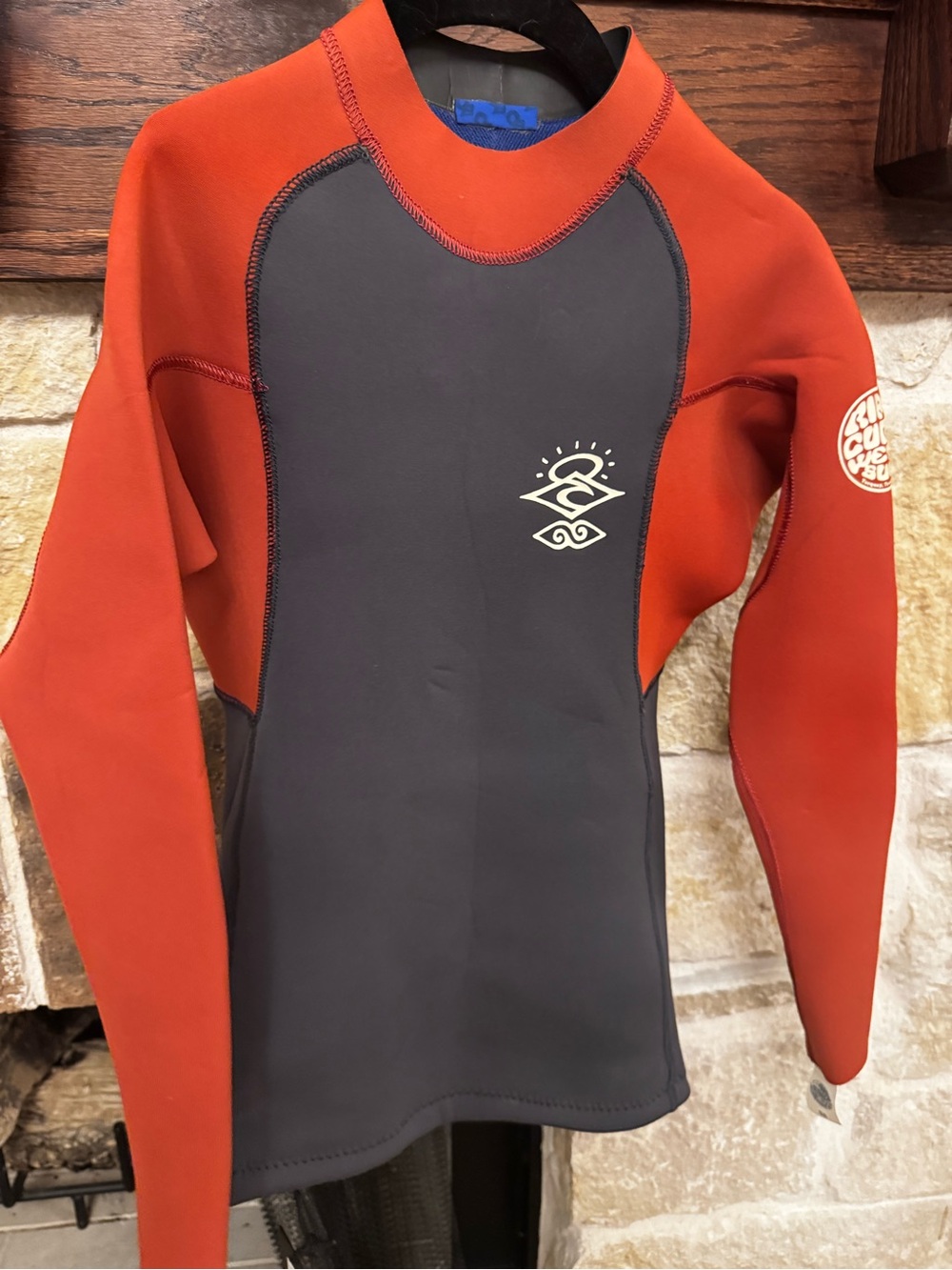 Rip Curl E Bomb 1.5mm L/S Wetsuit Jacket Mens S Terracotta E6 Neoprene GB NWT